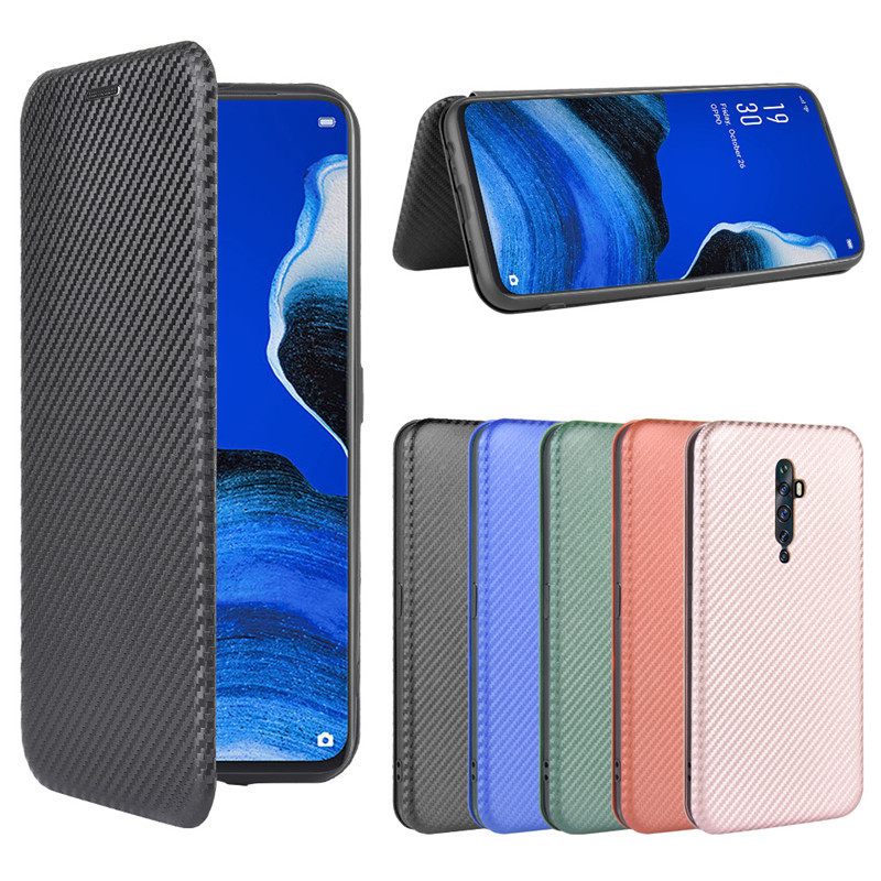 Suitable for Opporeno3A Japanese Version Carbon Fiber Flip Leather Case Mobile Phone Case Reno3A Card Protective Cover Durable Suitable for Opporeno3A Japanese Version Carbon Fiber Flip Leather Case Mobile Phone Case Reno3A Card Protective Cover Durable