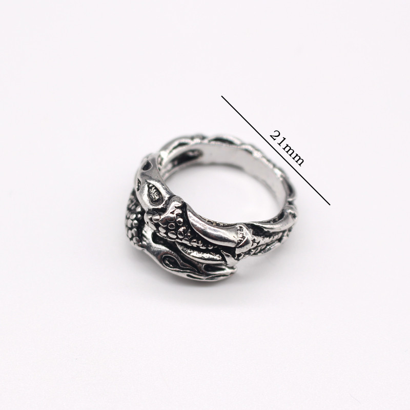 European New Trendy Unique Retro Punk Animal Eagle Claw Ring Men's Ring Cross-border  Hot Sale display picture 3