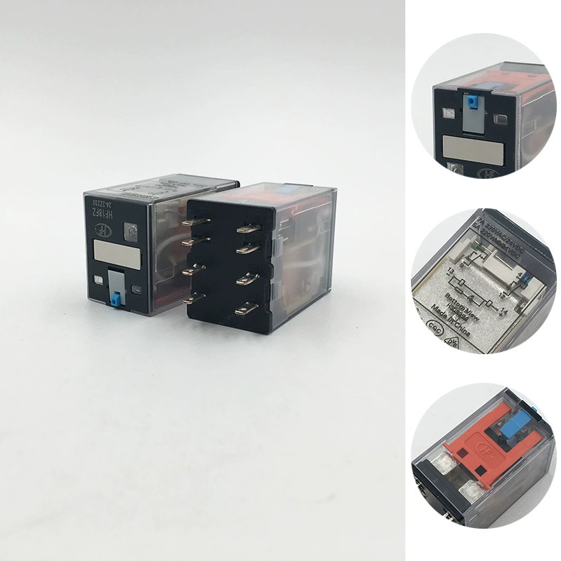 Реле промежуточное DC24V макро питания HF18FZ-24-2Z233, двухгрупповое переключающее, 8 контактов, 7A