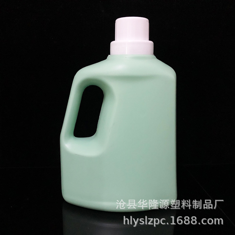 现货2L洗衣液瓶子浅绿色洗衣液桶 新款塑料瓶日化洗护用品批发