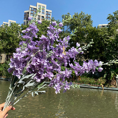 Manufacturer direct sales Artificial flowers, 2-prong curly violet wholesale fake flowers silk flowers single piece wedding flowers agent