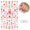 Nail stickers, thin adhesive fake nails for manicure for St. Valentine's Day for nails, wholesale, flowered