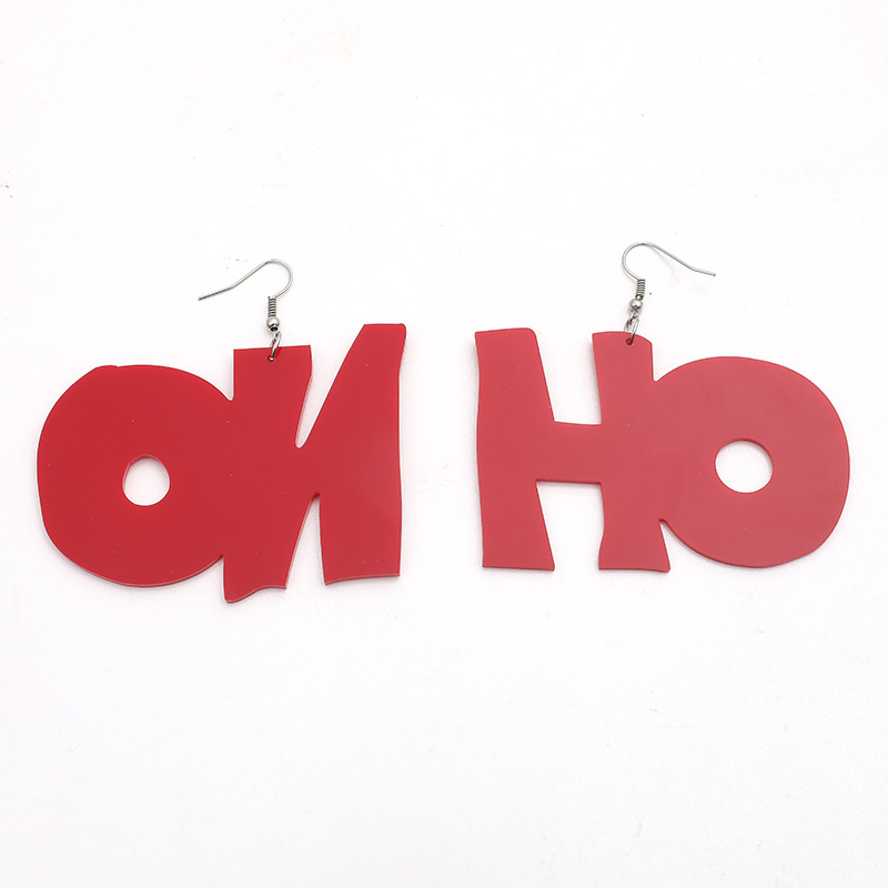 Hot Selling Fashion Letter Pendant Exaggerated Earrings Wholesale display picture 4