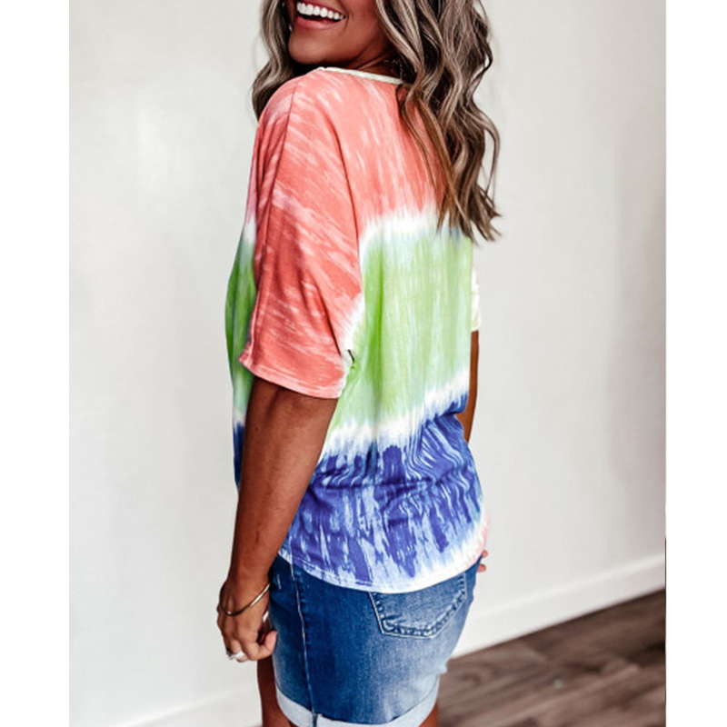 fashion printing short-sleeved round neck T-shirt NSKX5962