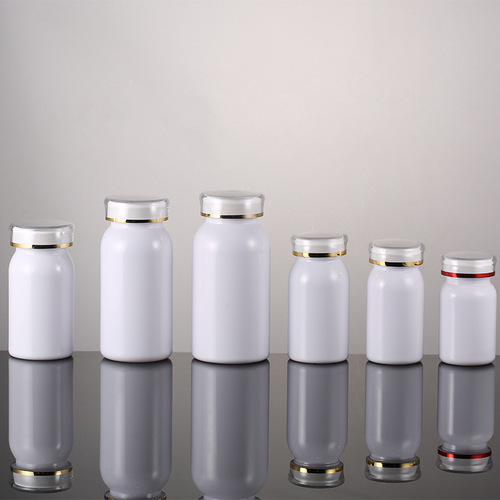 Vitamin C Tablets Bottle, PET Plastic Large Capacity Health Supplement Bottle 275ML Sealed Capsule and Tablet Bottle