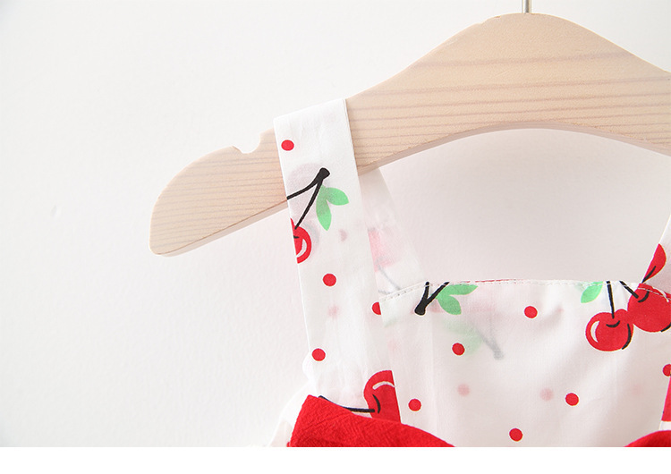 Baby(0-2Years) Age Group Cute Cherry Cotton Girls Dresses