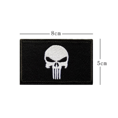 Embroidered Velcro Badge Punisher Skull Armband Tactical Morale Badge Cloth Patch Bag Clothing Accessories