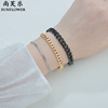 Men's fashionable bracelet hip-hop style stainless steel, European style, simple and elegant design