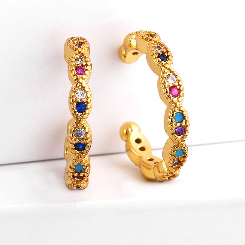 Wholesale Jewelry Fashion C Shape Alloy Plating Earrings display picture 4