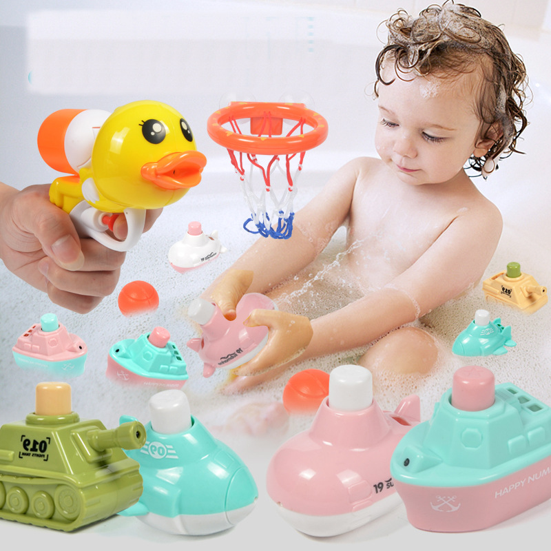 包邮儿童浴室戏水玩具 婴儿迷你吸盘投篮框 宝宝喷水益智洗澡玩具|ru