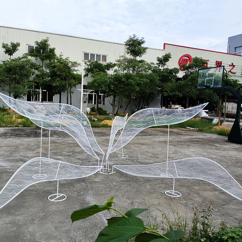 百界2020新款婚庆道具翅膀摆件婚礼现场布置模型铁艺婚礼背景装饰
