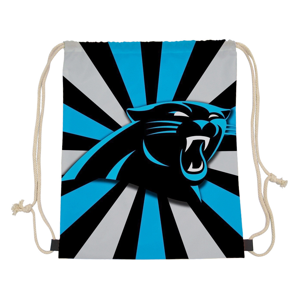 抽绳袋子NFL橄榄球黑豹酋长logo简约帆布收纳袋厂家便携收帆布袋