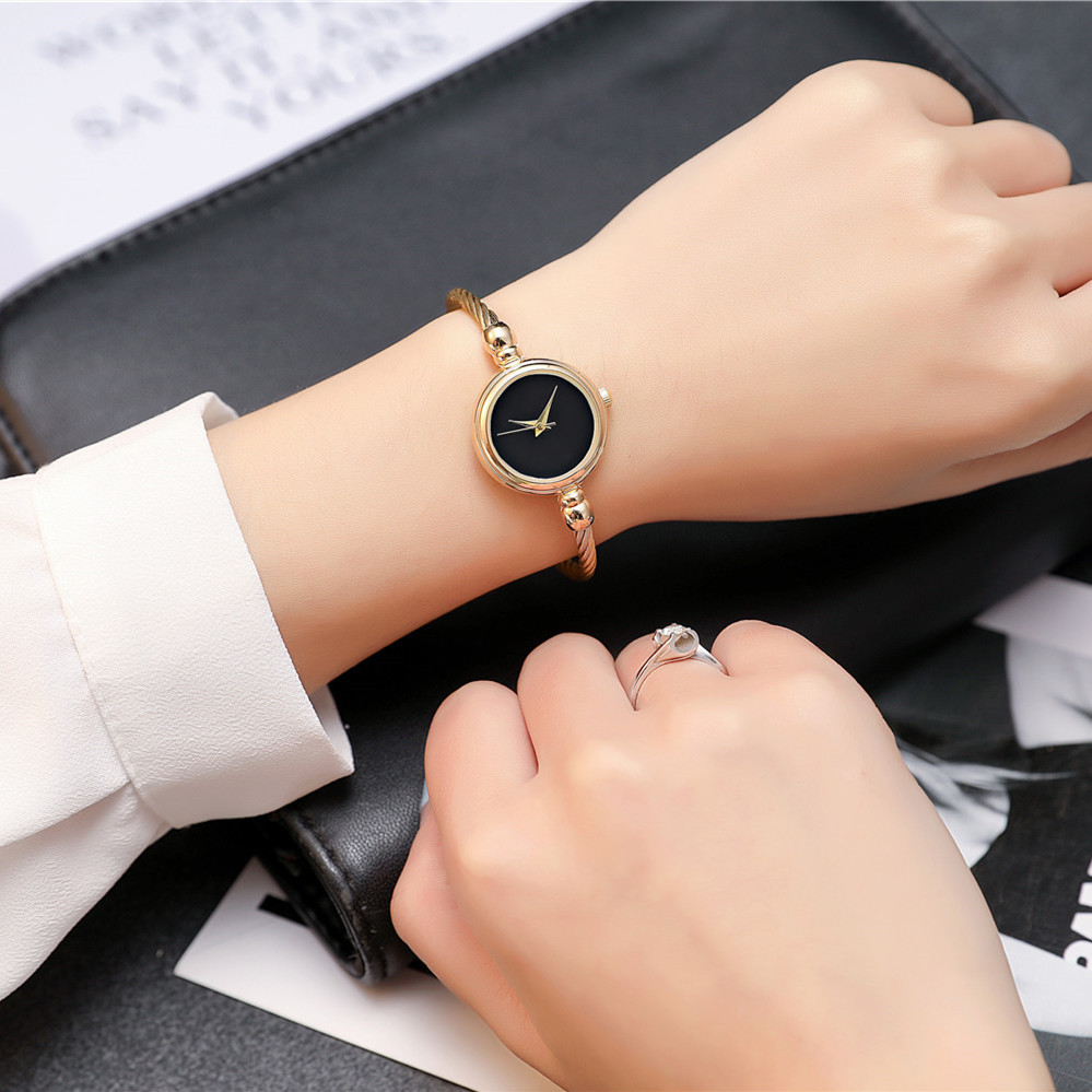 Mode dnnes Armband kleine glatte offene einfache Quarz Studenten Armband Uhrpicture10