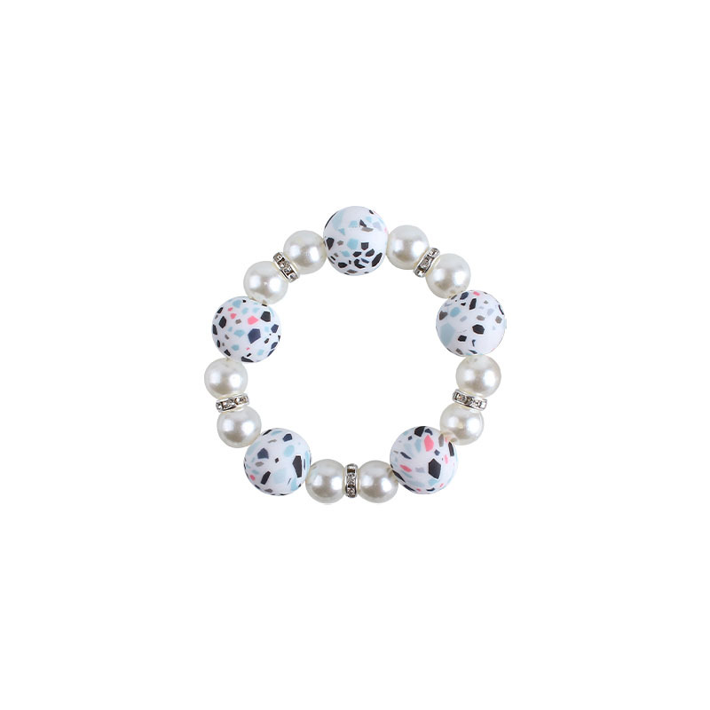 Nuevo bebé haya chupete clip bebé creativo leopardo perlas de gel mordedor gel pulsera chupete cadena anti-cadena