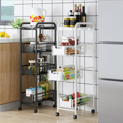 廚房夾縫置物架落地多層移動帶輪客廳手推車縫隙整理收納架家用