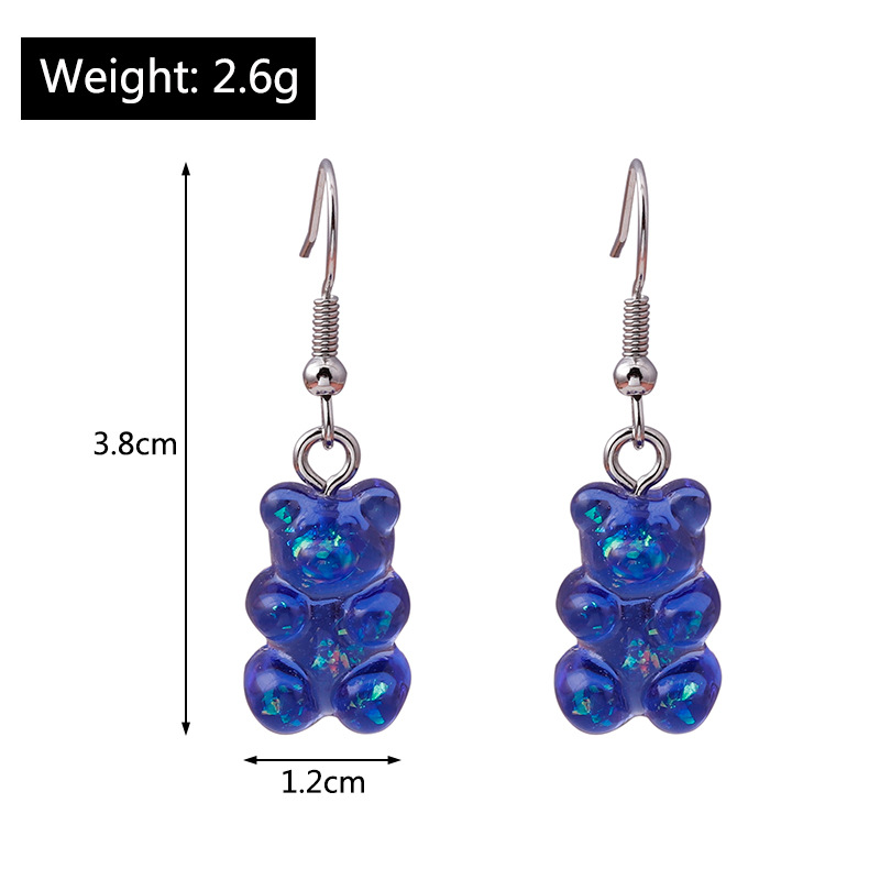 Fashion Bear Alloy Resin Epoxy Womenu0027S Drop Earrings 1 Pair