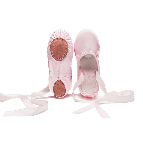 Ballet shoes for children, beginners, professional adult dance shoes, yoga shoes, toe straps, satin practice pointe shoes