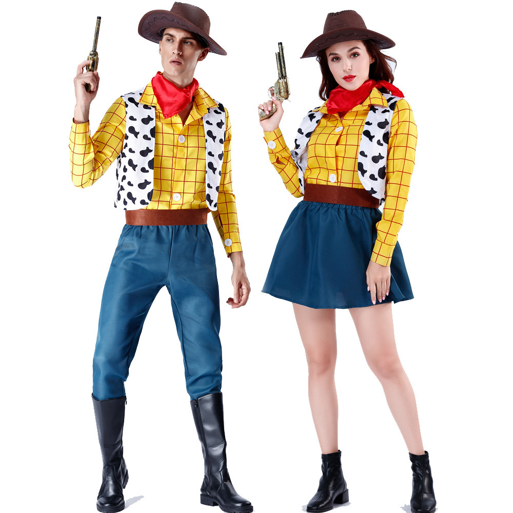 万圣节cosplay迪士玩具总动员胡迪情侣装西部牛仔男女派对舞台装
