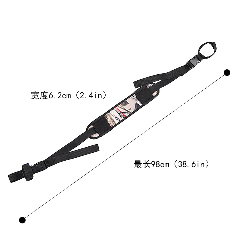 LUYA 낚싯대 스트랩 컴퓨터 가방 고정 버클 백팩 스트랩 조정 가능한 활 및 화살표 벨크로 낚싯대 교체 숄더 스트랩