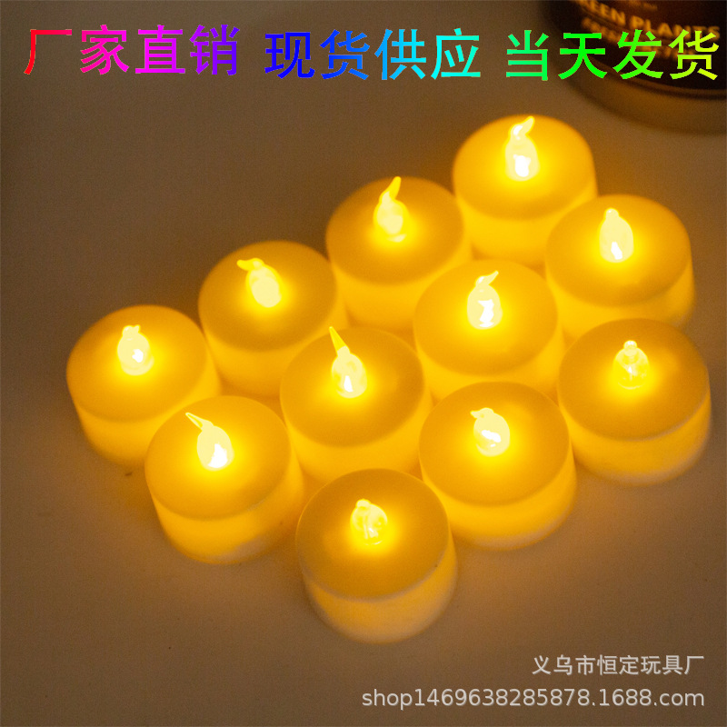 Directo de fábrica LED electrónico lámpara de la vela lágrimas CR2032 pequeño té de cera vela de onda de gran suministro