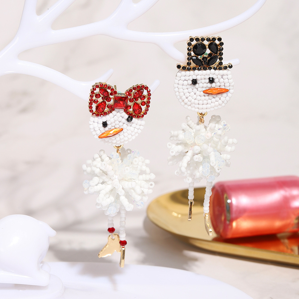 Creative Snowman Earrings display picture 5