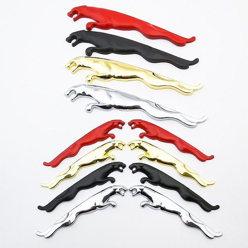Suitable for Jaguar metal modification stickers, 3D three-dimensional side stickers, cheetah car stickers, leopard logo stickers, personalized car stickers