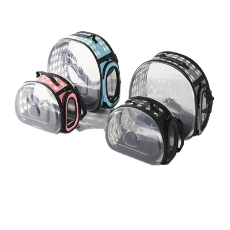 Сумка для кошачьего гнезда Дышащая прозрачная сумка для котенка и собаки Складная сумка для домашних животных Клетка Портативное гнездо через плечо