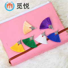 5cm Small Tassel Tassels Fish-Mouth General Hat Pendant, Polyester Loop-Style Hanging Tassels, Accessory Earring Components