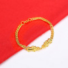 Spot women's mini -pupa bracelet Copper gold -plated temperament Golden noble men and women jewelry is not easy to brown bracelet