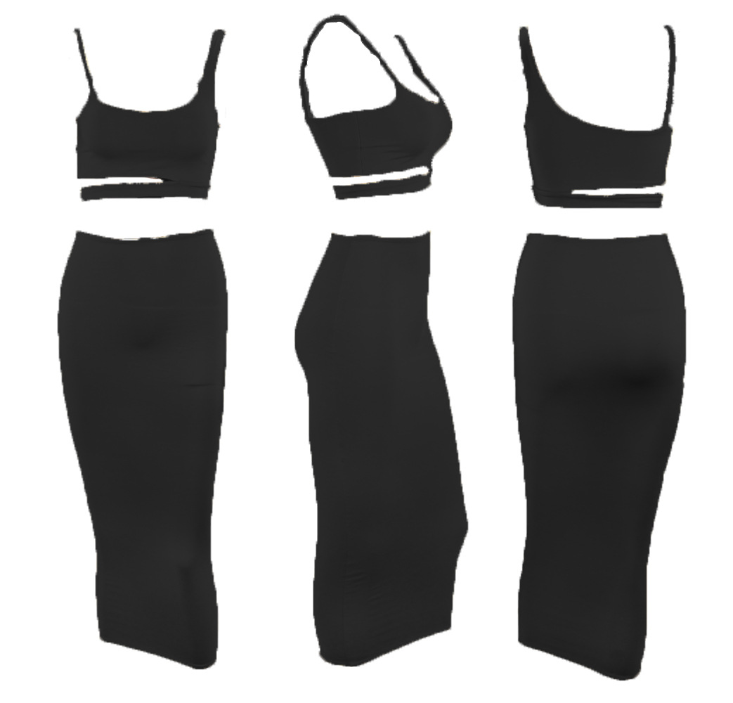 Sexy Pleated Hollow Out Cutout Out Two-piece Dress