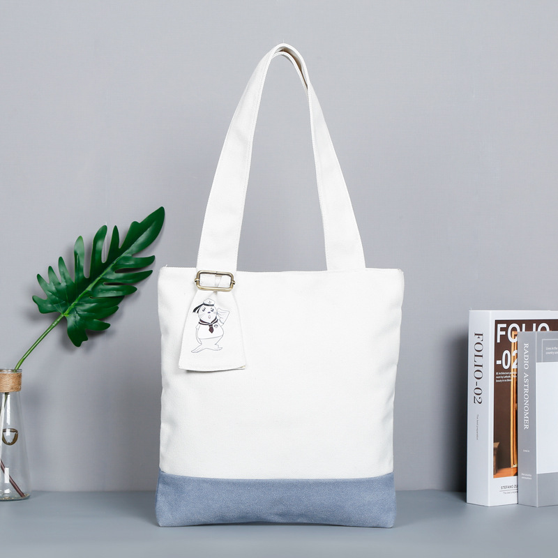 时尚手提帆布袋定做logo 广告购物收纳袋 彩印单肩棉布袋定制