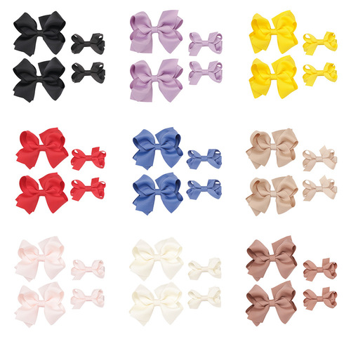 Xiaohongshu handmade fabric ribbon hairpins, children's headwear set, girls' all-inclusive fabric bow hairpins and hairbands