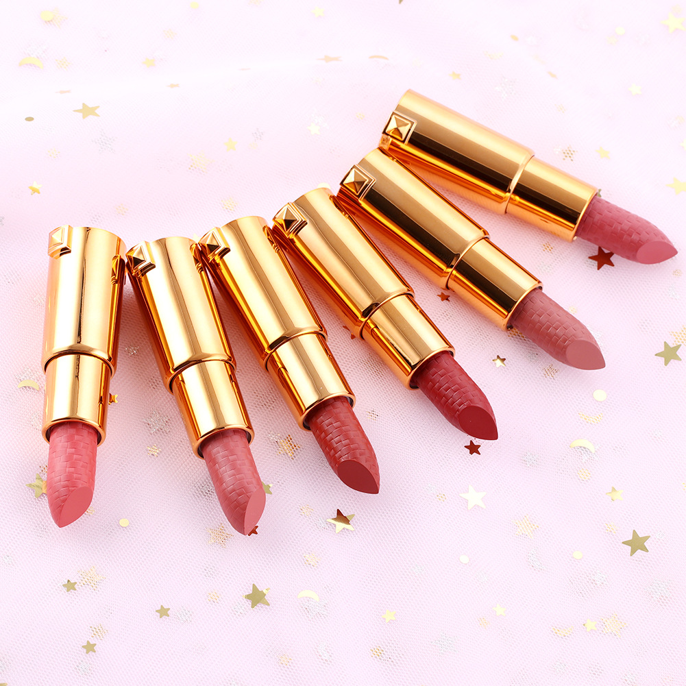 Rouge À Lèvres Hydratant Fashion Bright Star Lipstick Gold Tube display picture 4