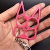 Original justice cat seeking live ring finger two fingers tiger anti -wolf body buckle rabbit ears and rabbit head cat head double fingers buckle window hammer