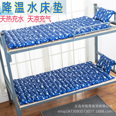 厂家直销夏季波浪降温水床垫学生水凉席冰垫单人冰枕注水充气两用