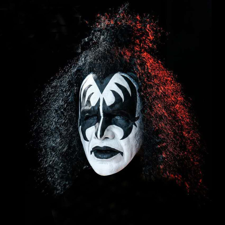 KISS Gene Simmons cantante máscara tocados de Halloween horror Crazy Music Festival Accesorios