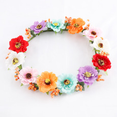 仿真彩色花朵花环 海边度假儿童发饰头箍彩色 纯手工头饰配饰 14331271353_1863953624.230x230.jpg