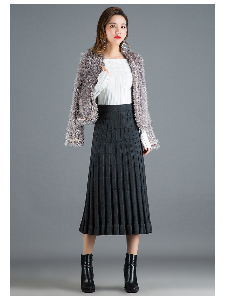 Knitted fishtail high waist woolen skirt  NSYZ19563