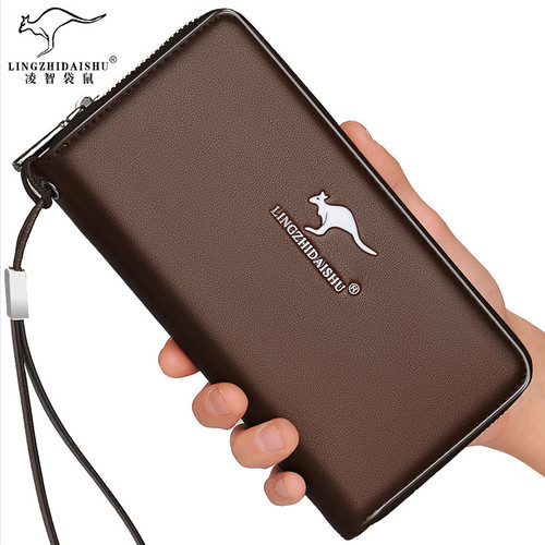 Cross-border e-commerce summer long small wallet men's fashion card holder zipper clutch bag coin purse coin bag