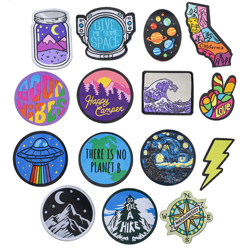 Junle clothing patches patches decorative patches cross-border supply woven label cloth patch ironing adhesive patch set