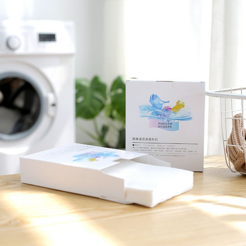 Stain-Blocking Laundry Paper Color Absorber Laundry Detergent Color Absorbing Sheets Washing Machine Color Catcher Sheets Home Pack Color Absorbent Paper