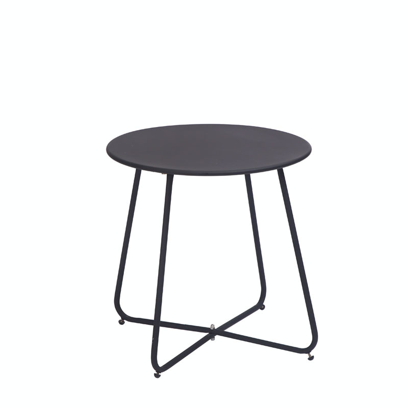 Hierro Grande y Pequeña Mesa Redonda de hierro mesa de té de cuatro patas clásica mesa de café negro bar mesa de té especial para invitados