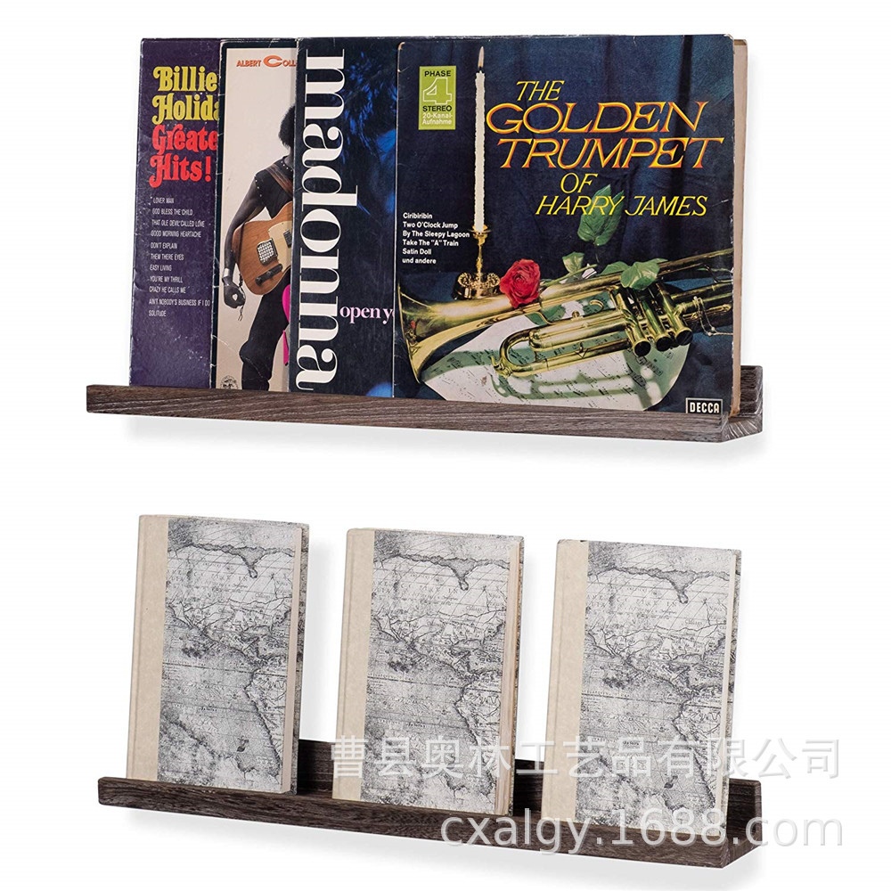 Estante de pared de madera maciza simple pared colgante dormitorio partición sala de estar creativa TV pared decoración rack