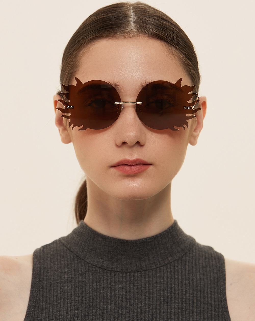 Retro Fashion Party Metal Sunglasses display picture 15