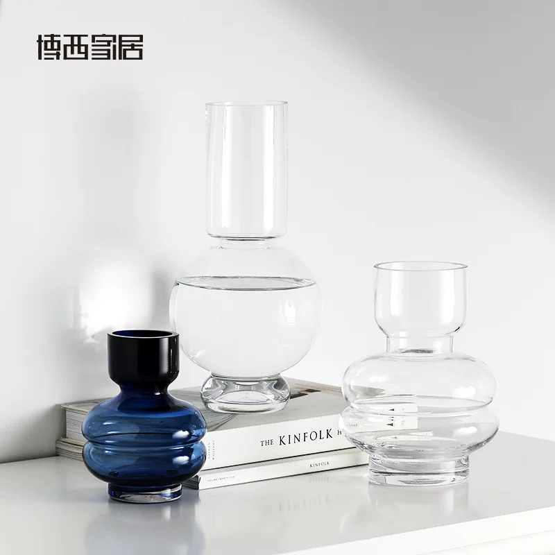 Glass geometric decorations, home decor, simple and elegant design