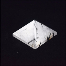 天然水晶金字塔黑发晶金字塔黑碧玺金字塔家居装饰摆件批发