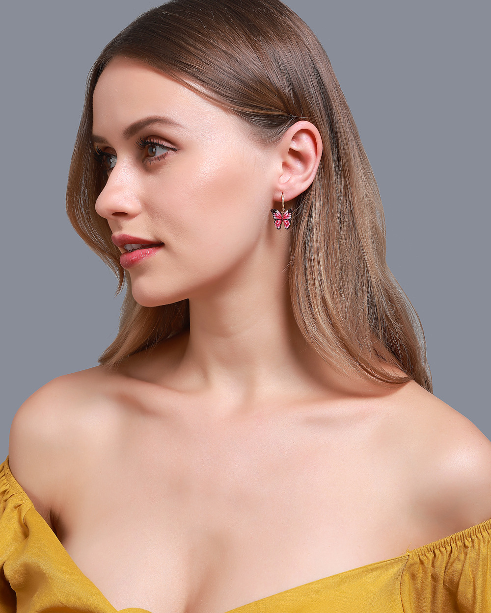 Nouvelles Boucles D'oreilles Creative Street Shooting Couleur Papillon Boucles D'oreilles Dames Rêve Papillon Boucles D'oreilles En Gros Nihaojewelry display picture 4