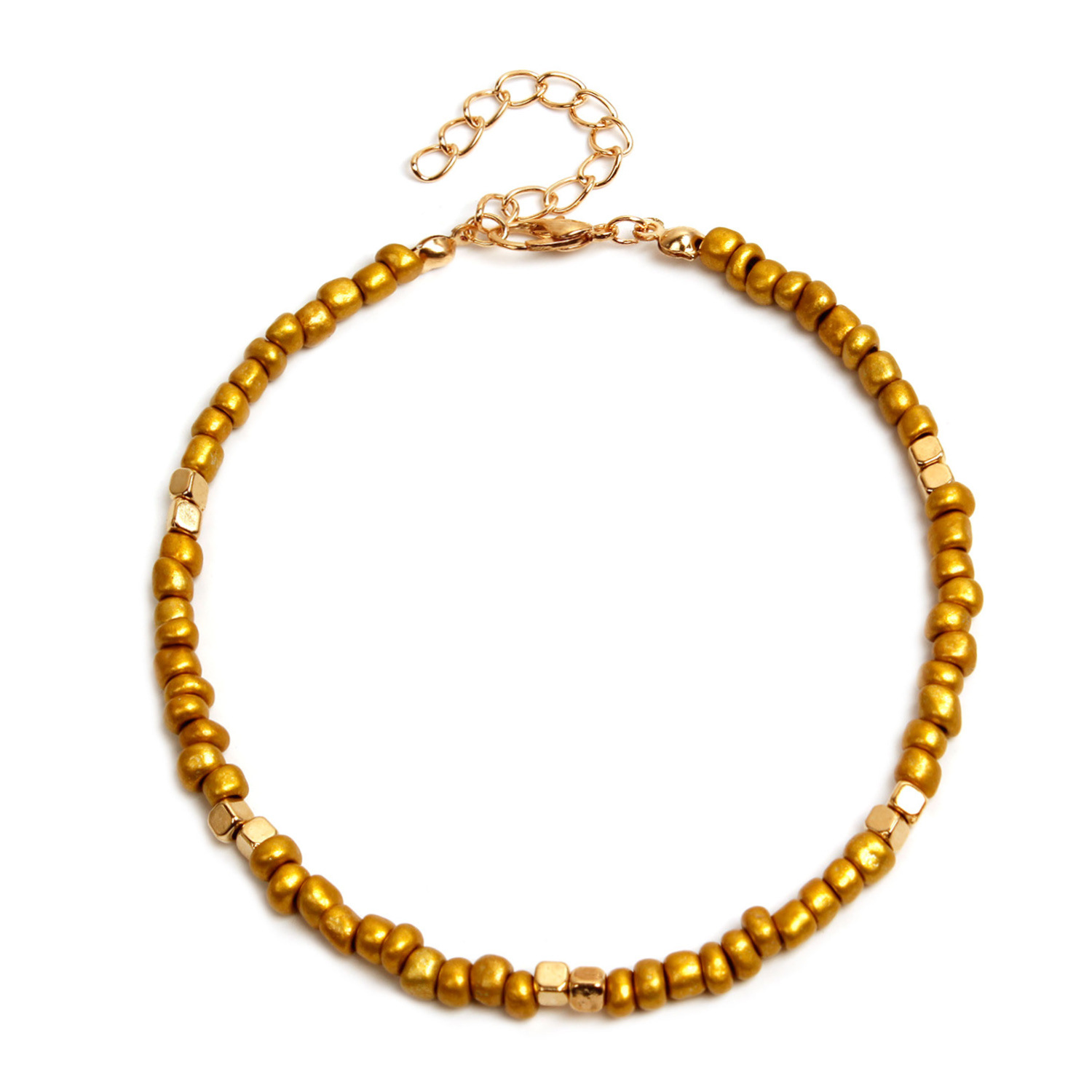 1 Piece Quantity Wholesale Jewelry Vacation Color Block Bead Anklet