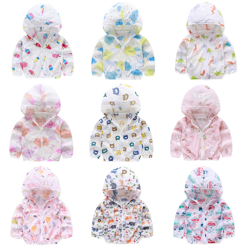 21 summer new pattern Korean Edition children Sunscreen men and women Hooded outdoors Air conditioning service girl ventilation jacket wholesale