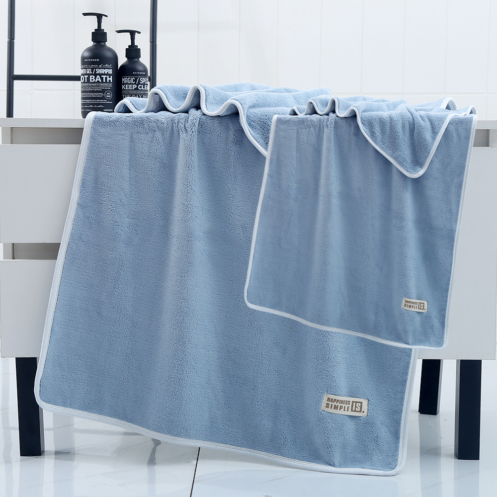 Coral velvet bath towel soft water absorption male women's thick towel wholesale